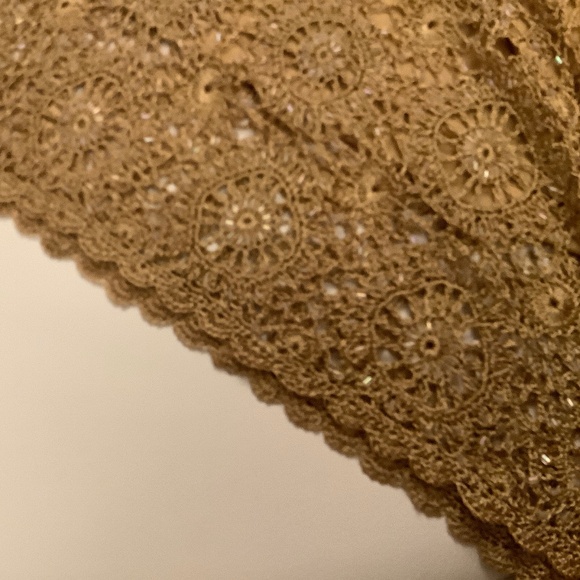 INC Golden  Crochet Cami size medium with delicate bead accent. - Picture 4 of 5